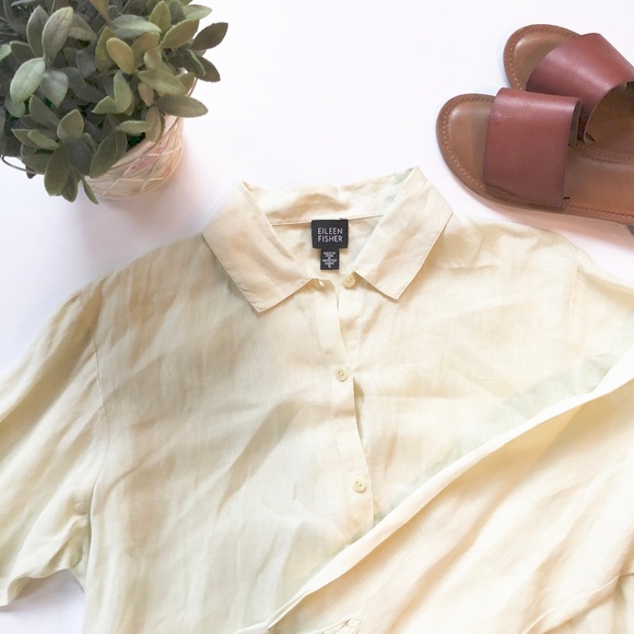 Eileen Fisher Tops - EILEEN FISHER Irish Linen Button-Down Tunic